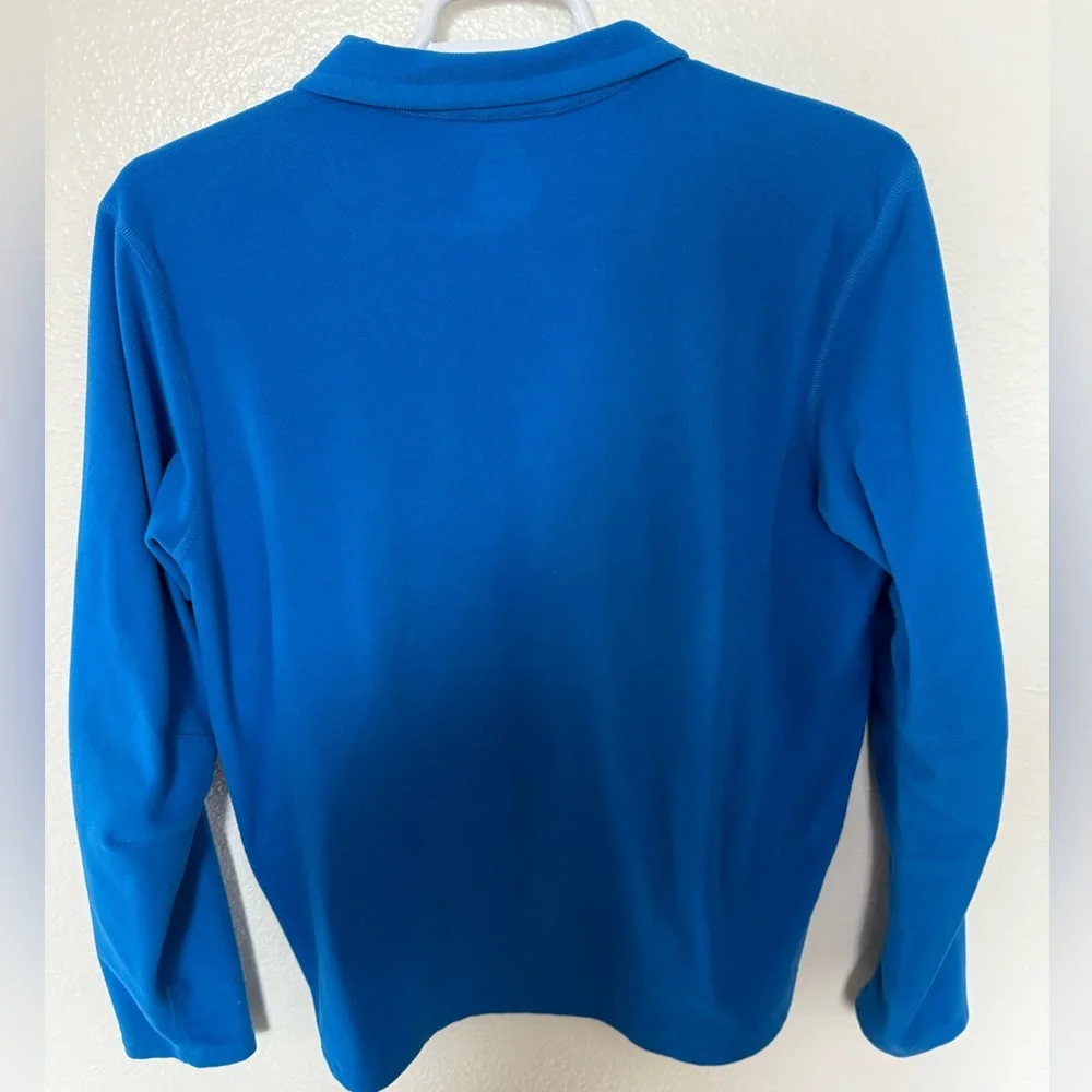 Eddie Bauer First Ascent Fleece Pullover Mens Large Quarter Zip Blue - Picture 2 of 3